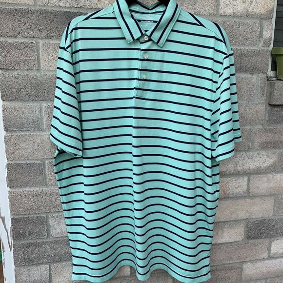 Roundtree And Yorke Men Size Large Blue‎ Striped - Picture 1 of 8